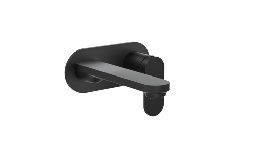 Capo 1-Plate Wall Basin or Bath Mixer Trim Kit - Matte Black