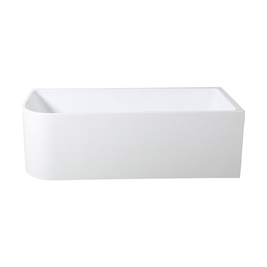 1500mm Right Corner Back to Wall Bathtub - No Overflow - Gloss White