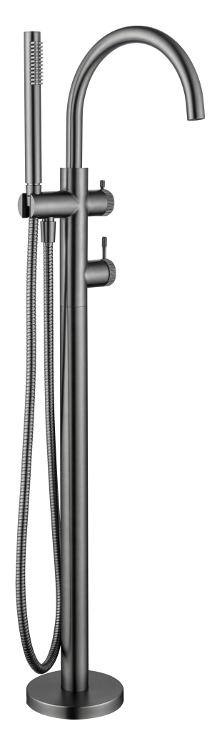 Mica Fluted Freestanding B/Spout - W/Hpiece - Gunmetal