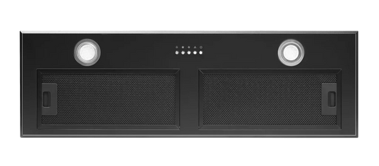 900mm Black Undermount Rangehood - 800m³/hr, LED lights
