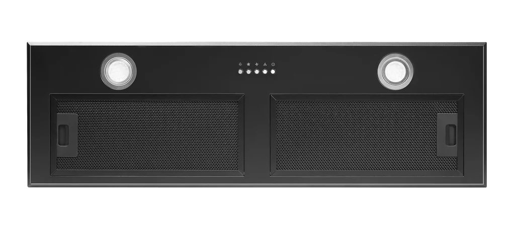 900mm Black Undermount Rangehood - 800m³/hr, LED lights