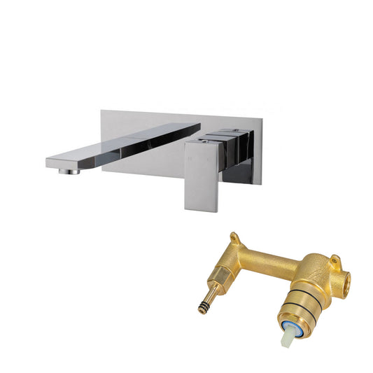 BLAZE Series Chrome Wall Mixer With Spout(color up)(extension part)
