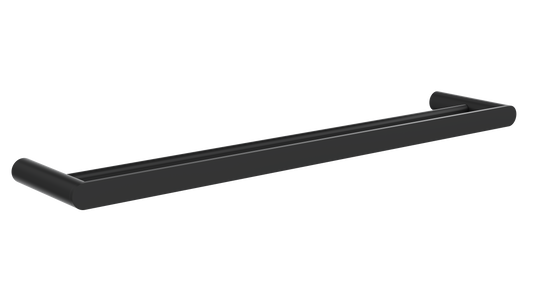 Circle 600mm Double Towel Rail - Matte Black