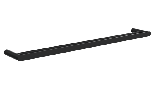 Circle 800mm Double Towel Rail - Matte Black