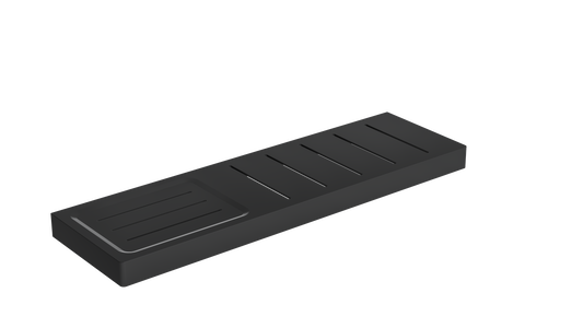 Circle Metal Shelf with Soap Dish - Matte Black