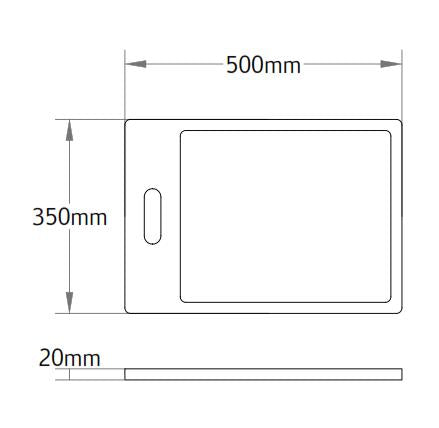 Sink Chopping Board 426x280x25mm
