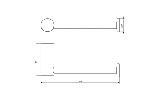 Dotti Toilet Roll Holder - Gunmetal