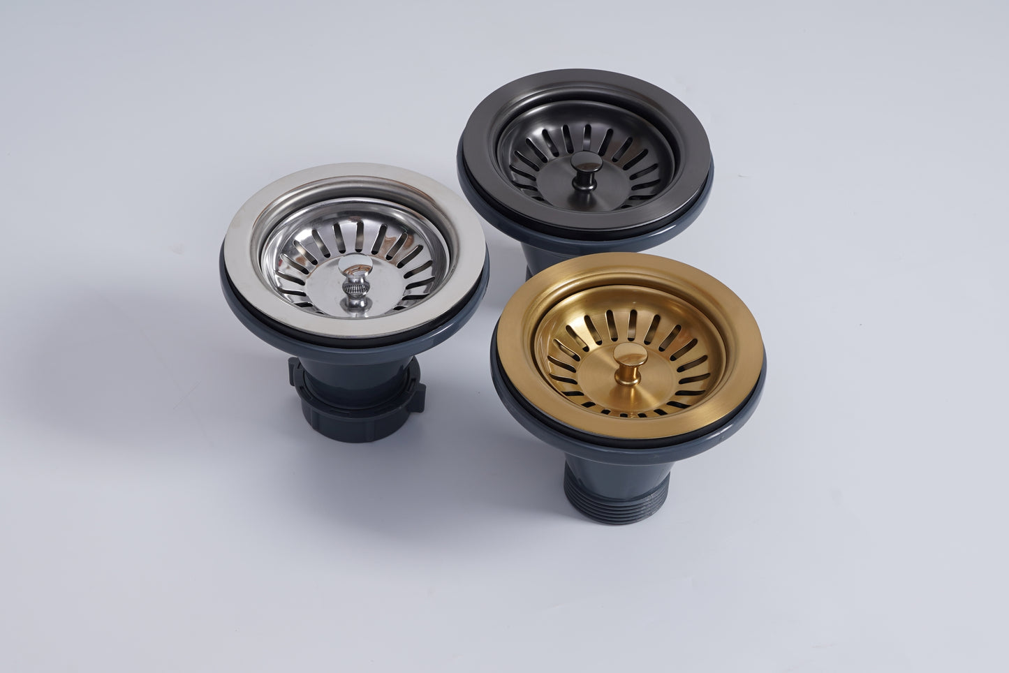 Stainless Steel Basket Waste for Fireclay Sinks - Matte Black