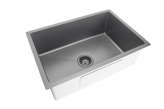 660mm Stainless Steel Kitchen Sink - Single Bowl - Gun Metal