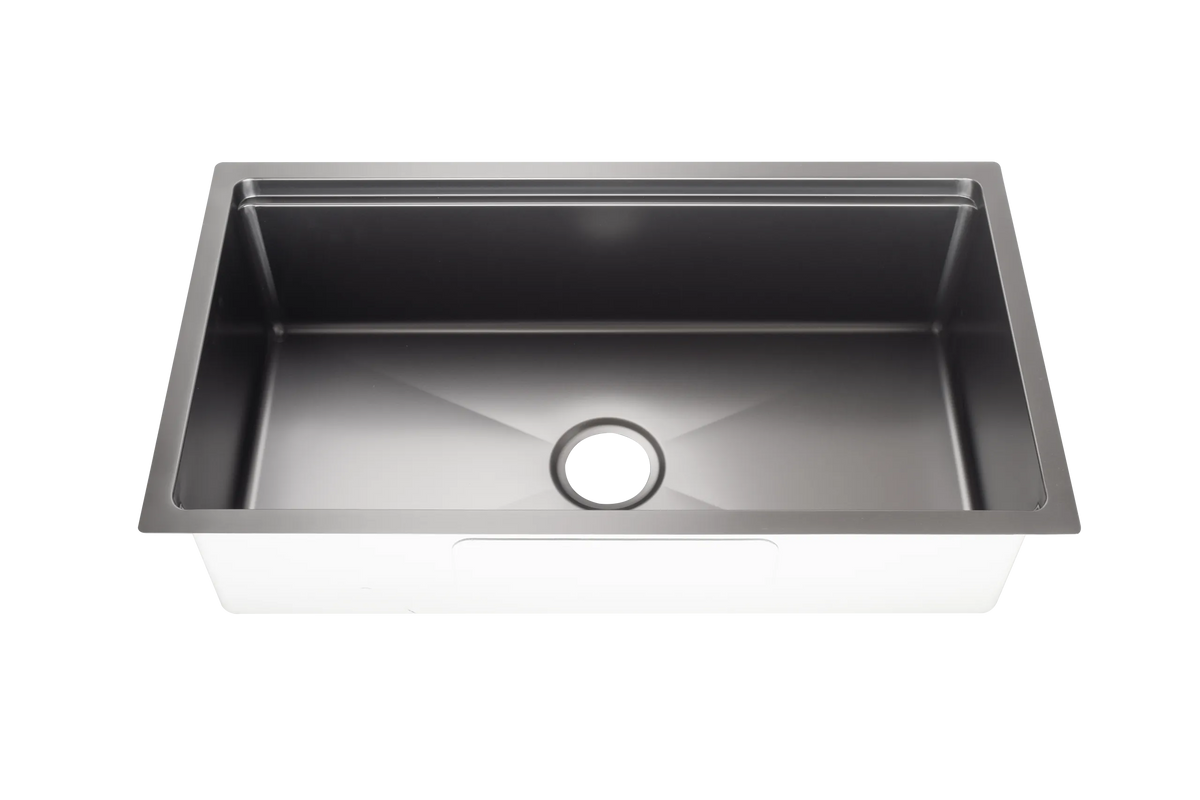 810mm Stainless Steel Kitchen Sink with Workstation - Single Bowl - Gun Metal