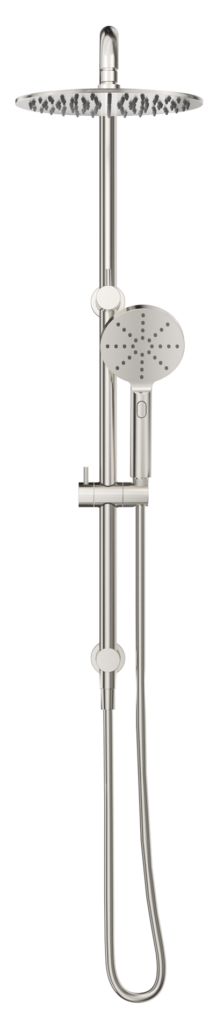 Mica Dual Shower Rail - Round - Brushed Nickel