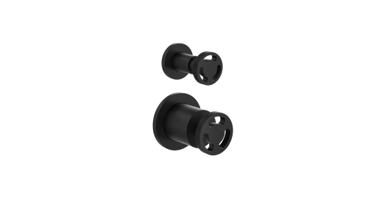 Dynamik 2-Plate Wall Mixer with Divertor - Matte Black