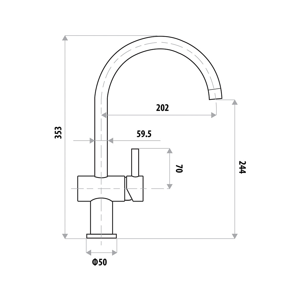 dan Elle Sink Mixer - Chrome