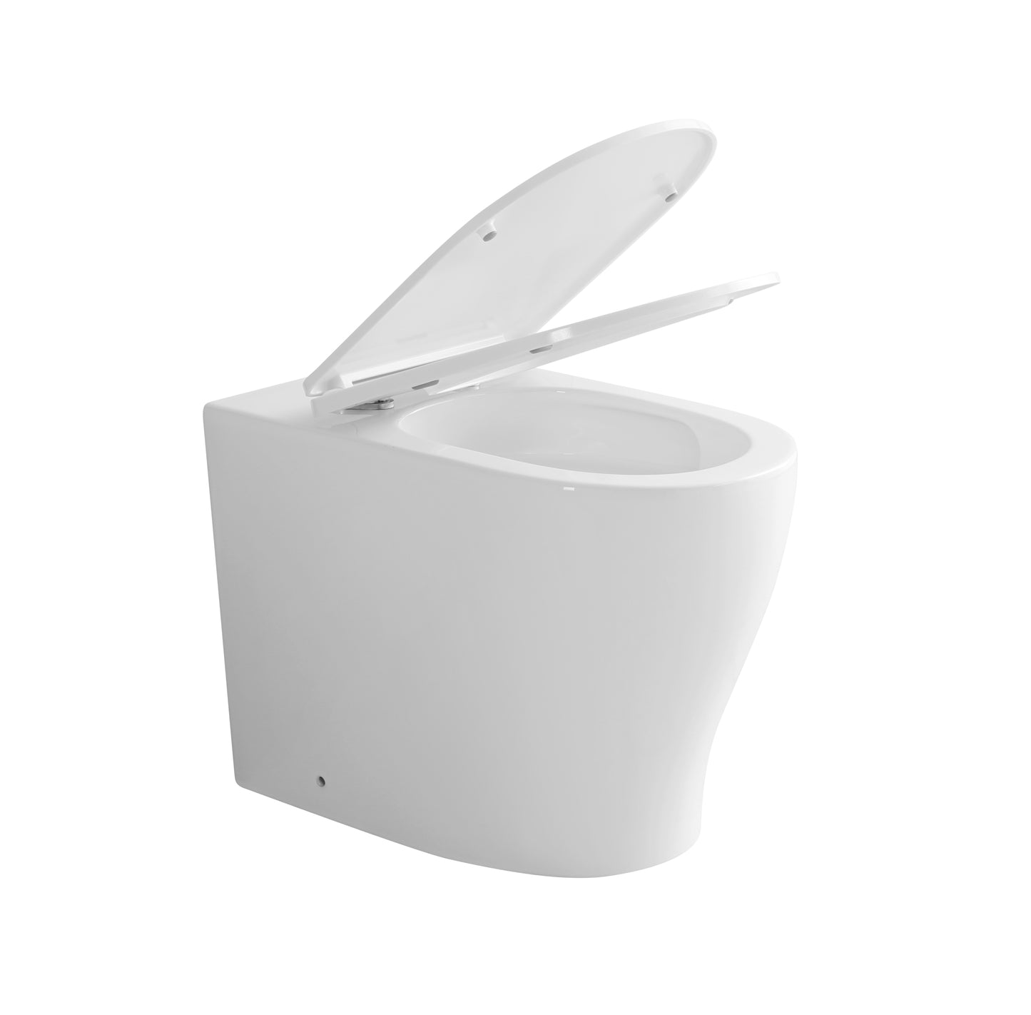 Zeus Tornado Rimless Wall Faced Floor Pan - Gloss White