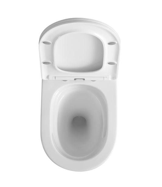Zeus Tornado Rimless Wall Faced Floor Pan - Gloss White
