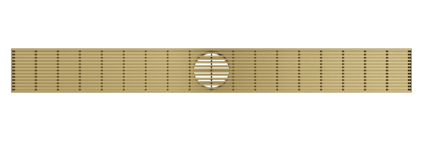 Ezyflow 1000mm Heelguard Linear Waste DN89 - Brushed Brass