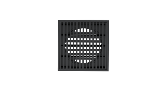 Ezyflow 110mm Heelguard Square Waste DN89 - Matte Black