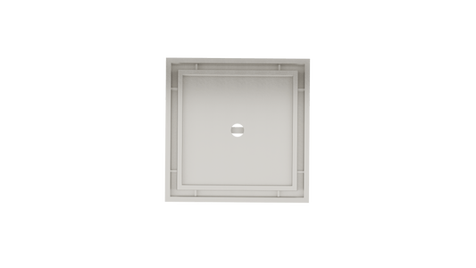 Ezyflow 110mm Tile Insert Square Waste DN89 - Brushed Nickel