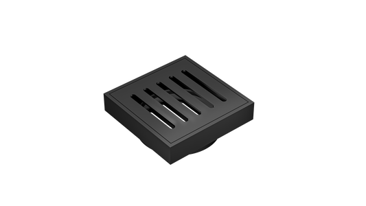 Ezyflow 110mm Vertical Pressed Square Waste DN89 - Matte Black