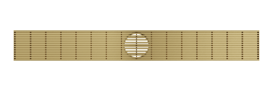 Ezyflow 800mm Heelguard Linear Waste DN89 - Brushed Brass