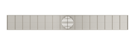 Ezyflow 800mm Heelguard Linear Waste DN89 - Brushed Nickel