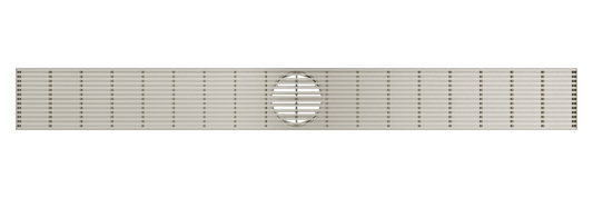 Ezyflow 900mm Heelguard Linear Waste DN89 - Brushed Nickel