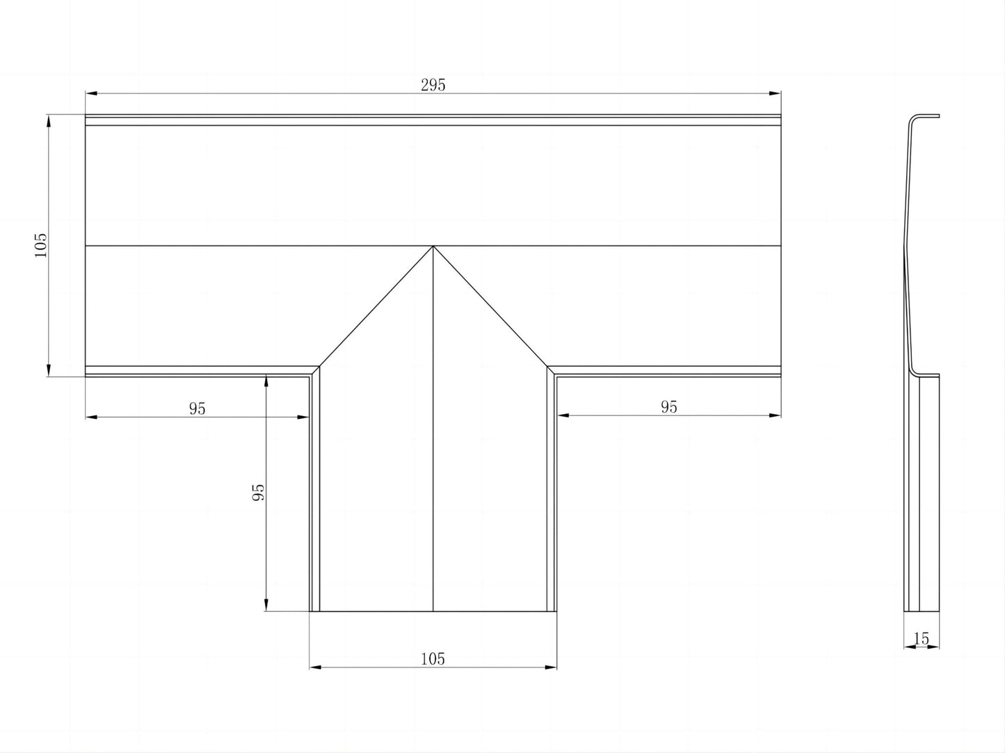Ezyflow Series 24 Base T-Joiner - Brushed Nickel