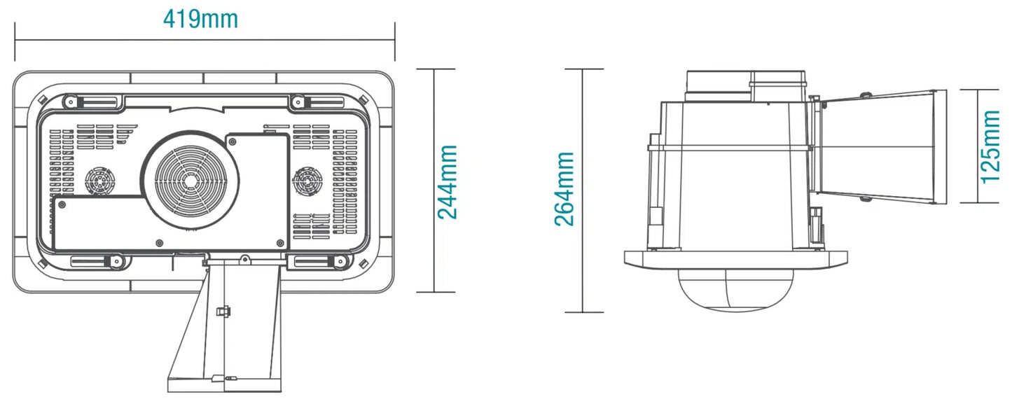 Essence 2 2 Heat 3 in 1 Bathroom Heater Exhaust Fan & 8w R63 4000K LED Light - White