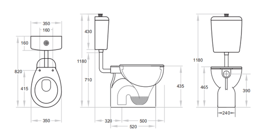 Florida Care Link Toilet With Backrest