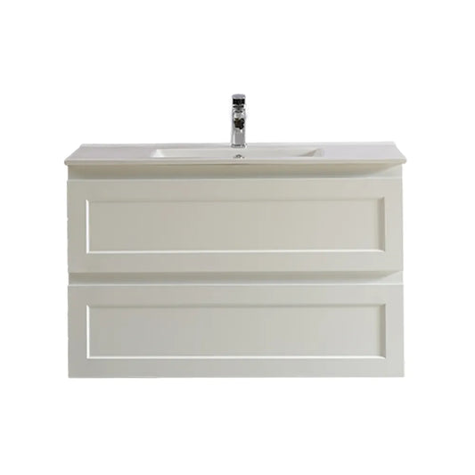 750mm Fremantal Wall Hung Vanity PVC Cabinet Only - Matte White
