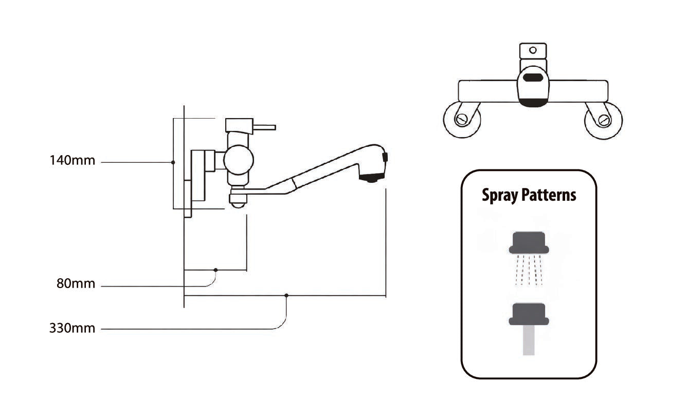 Freedom Mixer - With Shower Hand and Hose
