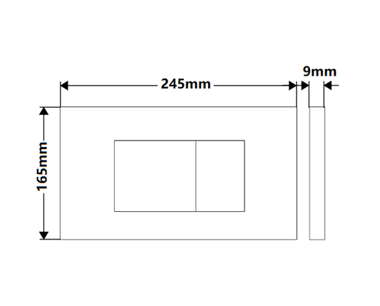 R&T Square push plate Gun Metal For G30032 or G30031 Push Button