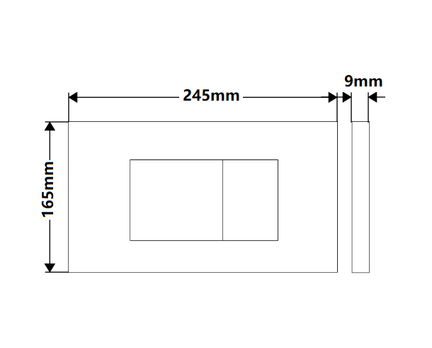 R&T Square push plate Gun Metal For G30032 or G30031 Push Button