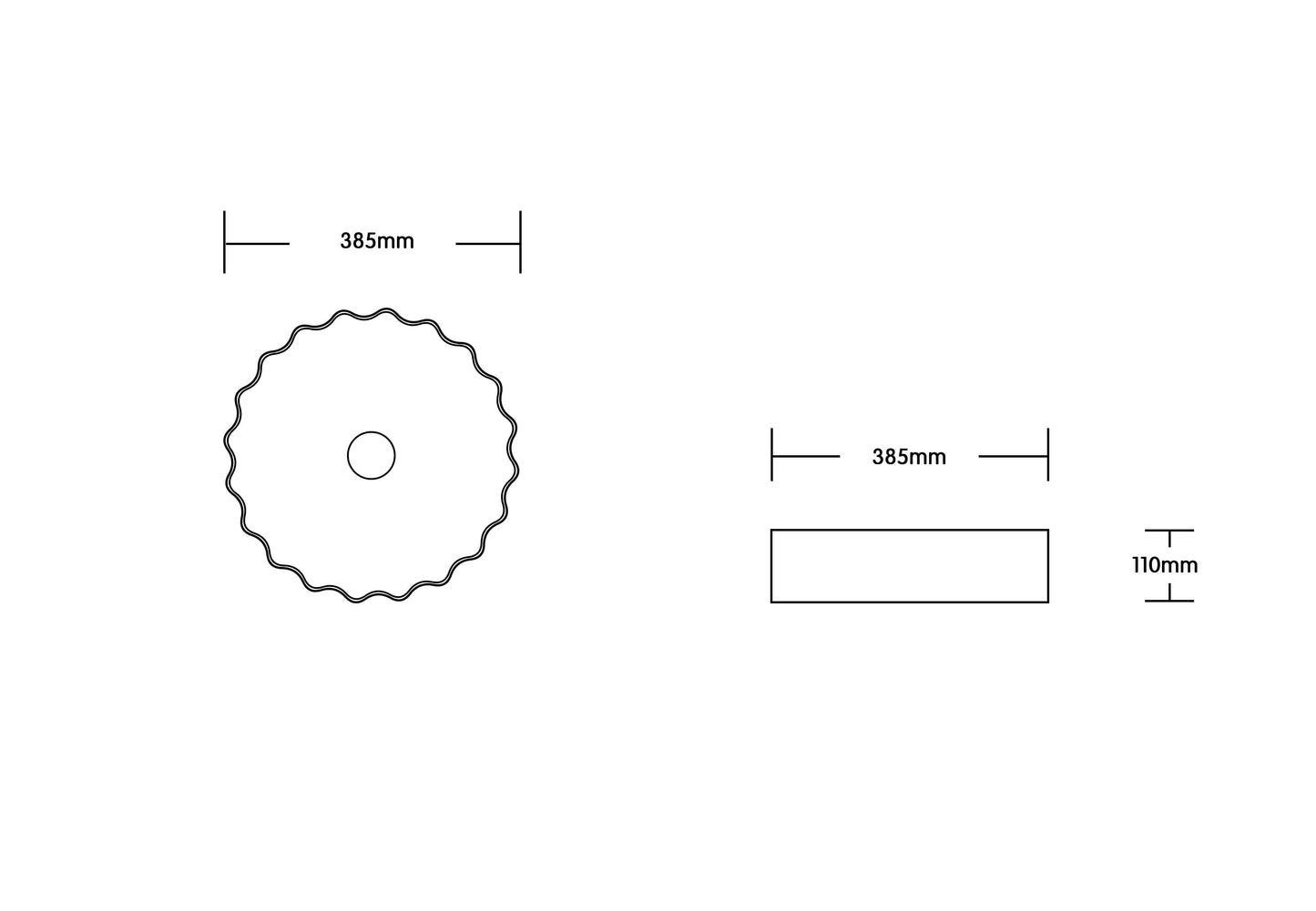 Gloss White
Above Counter Basin 385*385*110