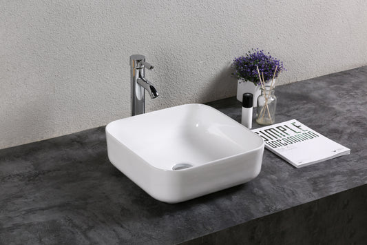Gloss White
Above Counter Ceramic Basin 385*385*140