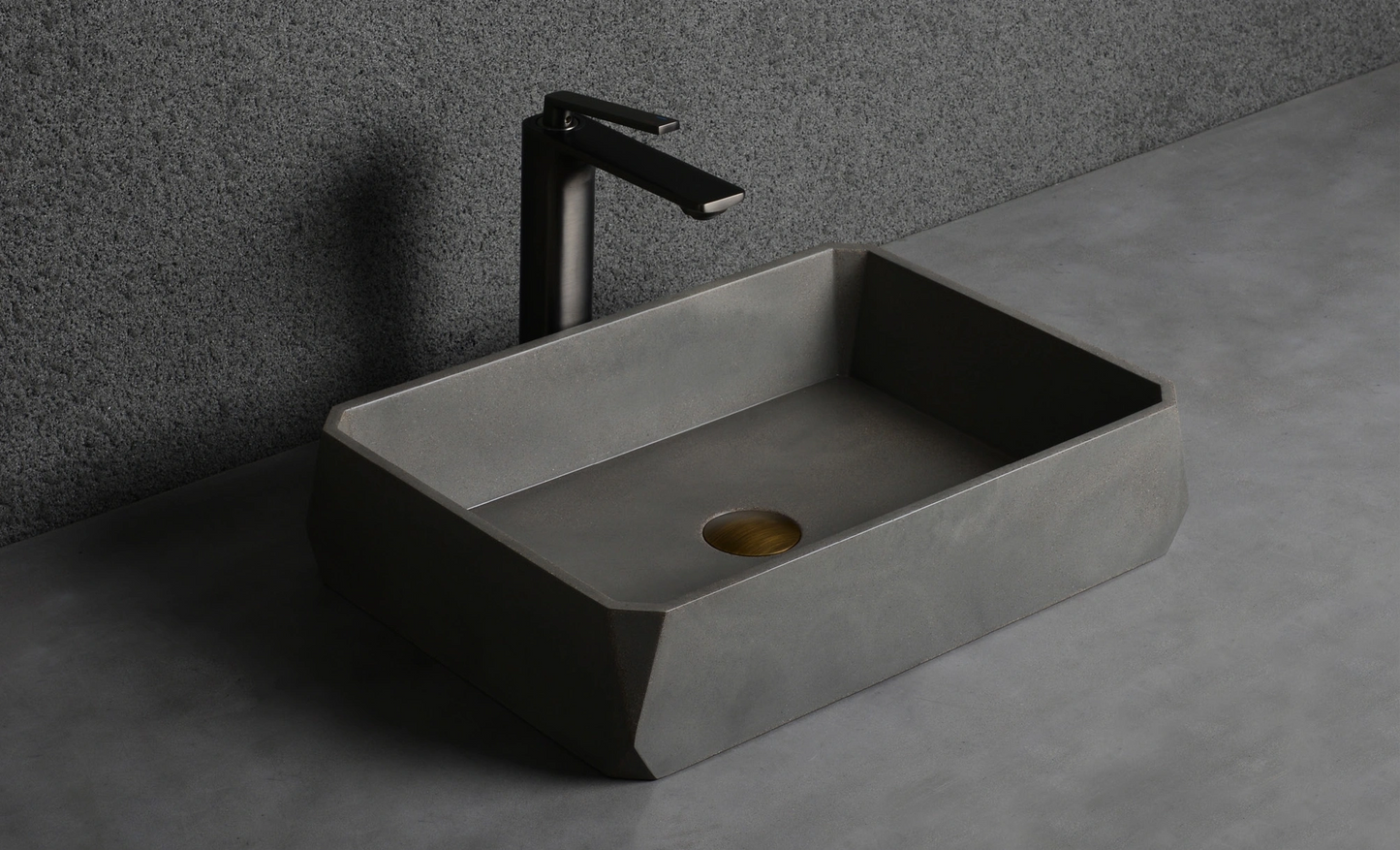 Concrete Basin Matte Grey Concrete 500*350*120