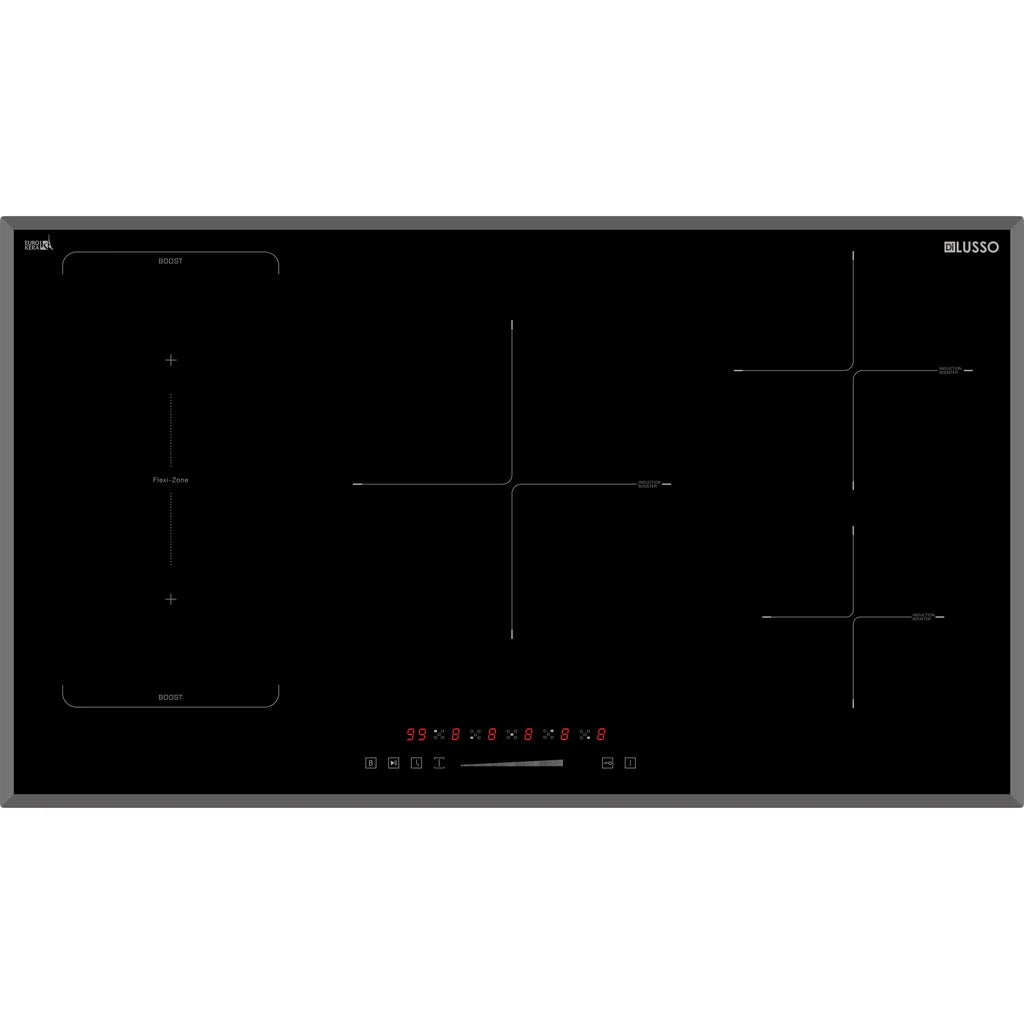 900mm Induction Cooktop - 5 Zones Flexizone - EuroKera Glass Touch Slider