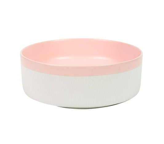 370mm Matte Pink & Matte White Round Ceramic Basin | CP-37-MP