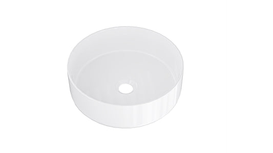 Infinity 365mm Round Above Counter Basin - Gloss White