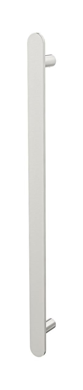 Allegra 12V Flat Bar Vertical Heated Towel Rail - Brushed Nickel