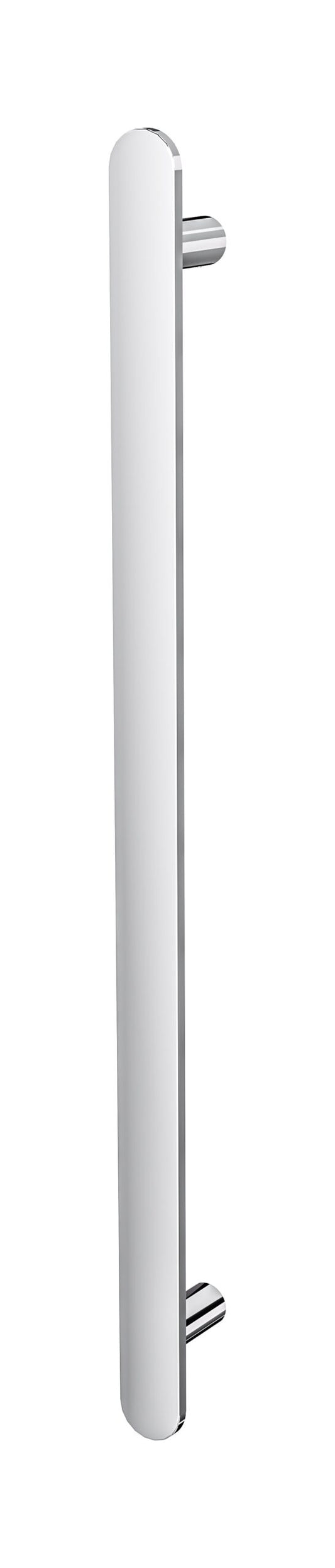 Allegra 12V Flat Bar Vertical Heated Towel Rail - Chrome