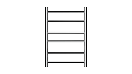Allegra 6 Bar Heated Towel Rail - Chrome