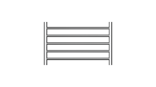 Allegra 5 Bar Heated Towel Rail - Chrome
