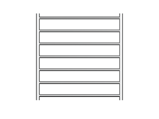 Allegra 7 Bar Heated Towel Rail - Chrome