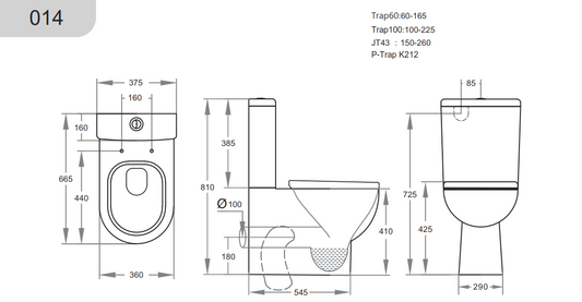 Mercury Back-to-Wall Toilet Suite - Gloss White