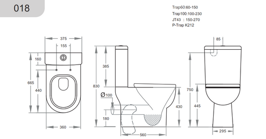 Bela Rimless Back-to-Wall Toilet Suite - Gloss White