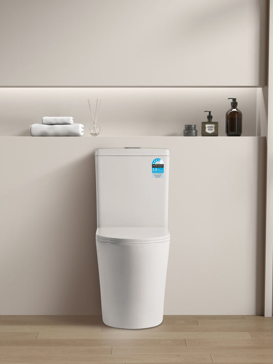 Vivid Tornado Rimless Back-to-Wall Toilet Suite - Gloss White