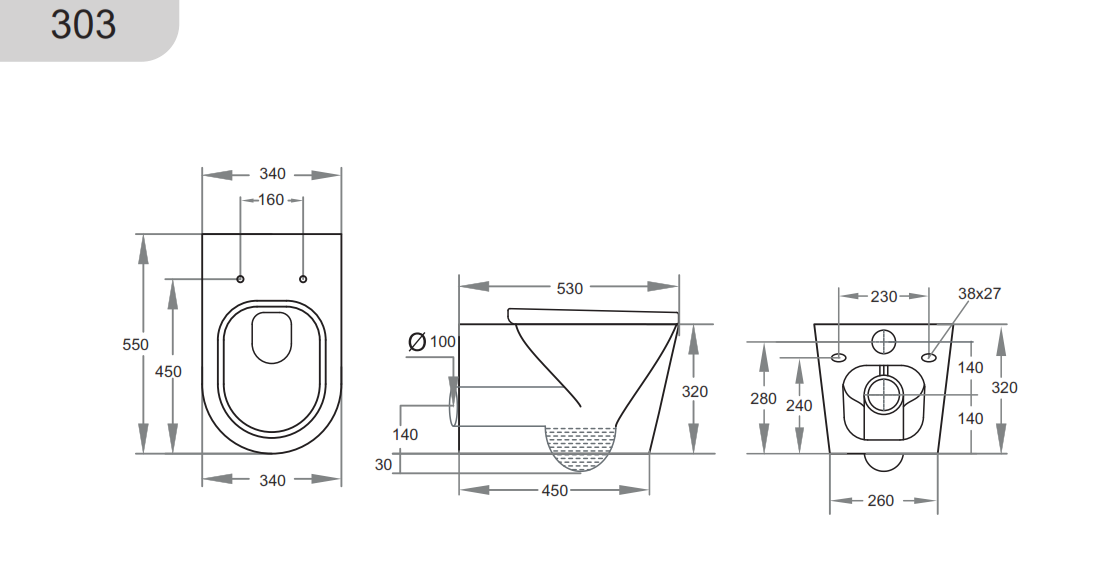 Qubist Wall Faced Floor Pan - Gloss White