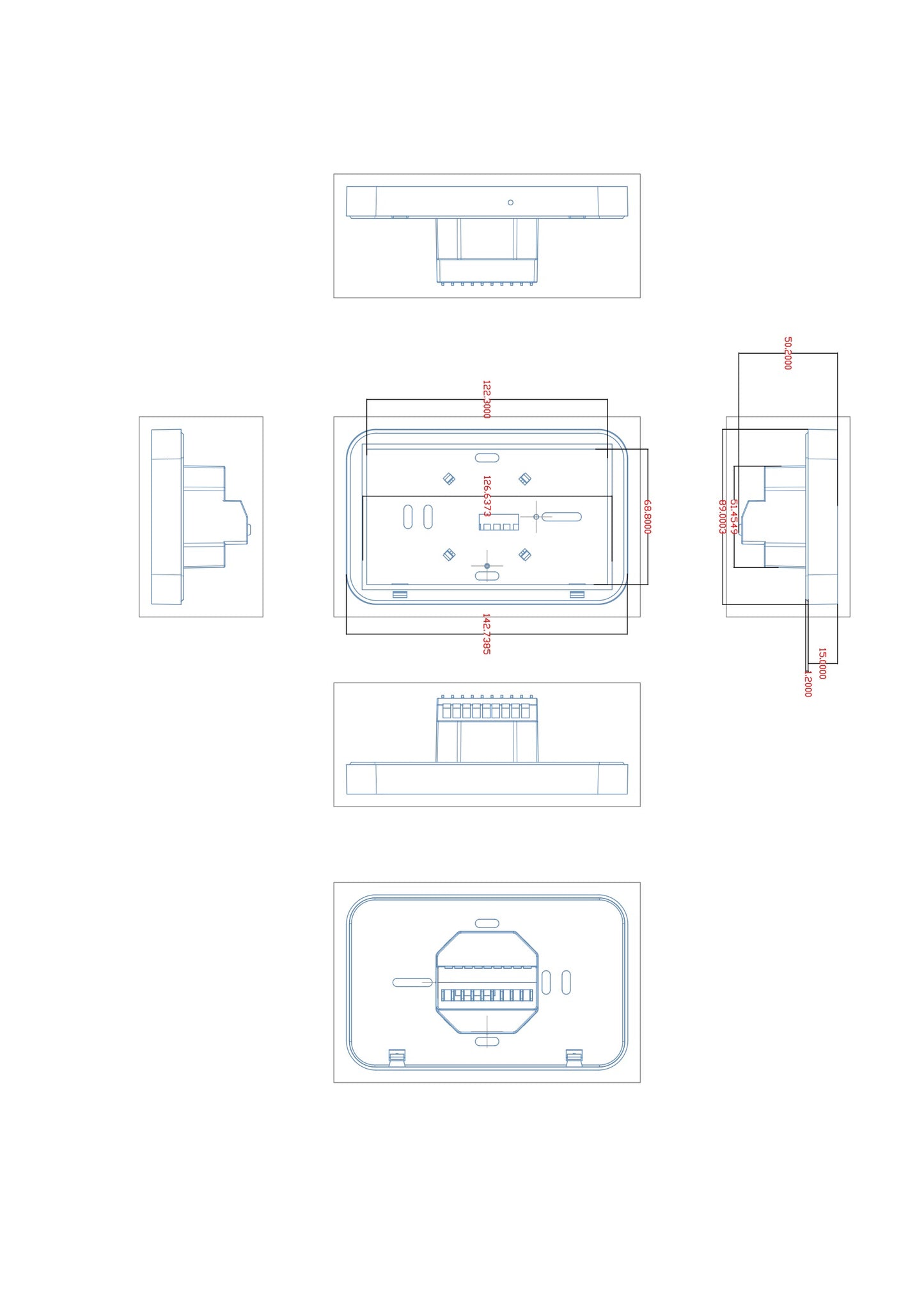 Konnect 5.1in Dual Thermostat - Matte White