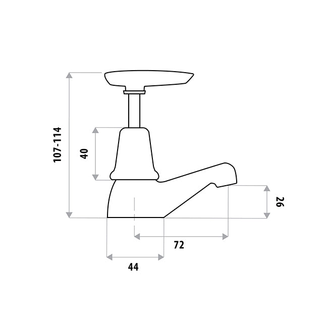KIRRA LEVER Pillar Cocks, pair - Chrome